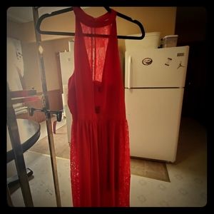 A nice maxi red dress